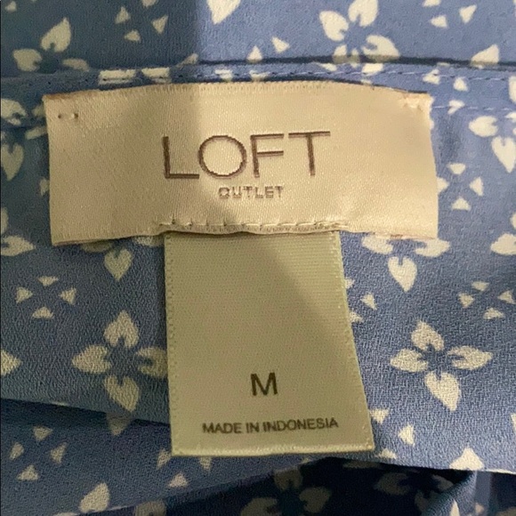 Baby Blue/White Flowy Classy Tank Top - Picture 5 of 5